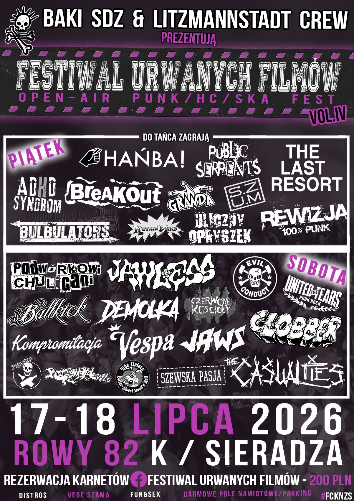 Festiwal Urwanych Filmów vol.IV - 17/18.07.2026 - Rowy 82 k/ Sieradza